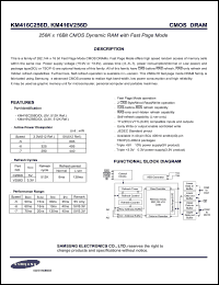 KM416V256DLT-7 Datasheet