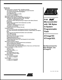 ATmega163L-4PI Datasheet
