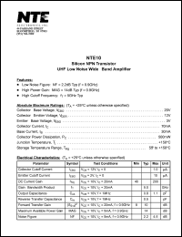 NTE10 Datasheet