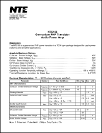 NTE105 Datasheet
