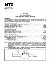 NTE109 Datasheet