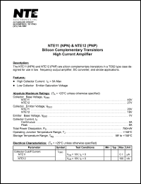 NTE11 Datasheet