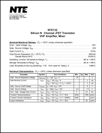 NTE132 Datasheet