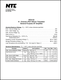 NTE133 Datasheet