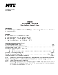 NTE154 Datasheet