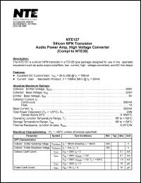 NTE157 Datasheet