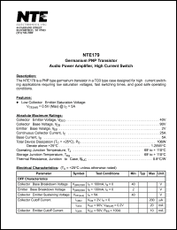 NTE179 Datasheet