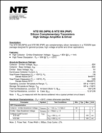 NTE189 Datasheet