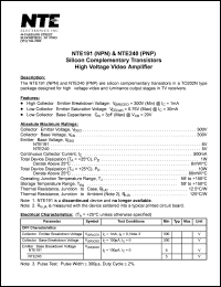 NTE240 Datasheet