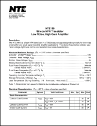 NTE199 Datasheet