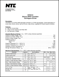 NTE214 Datasheet