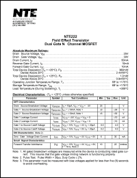 NTE222 Datasheet