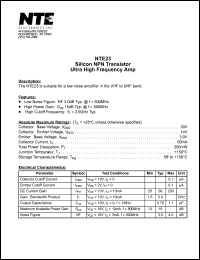 NTE23 Datasheet