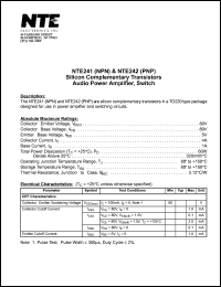 NTE241 Datasheet