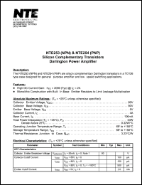 NTE253 Datasheet