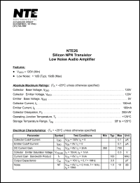 NTE26 Datasheet