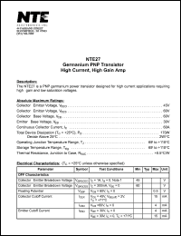 NTE27 Datasheet