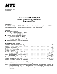 NTE272 Datasheet