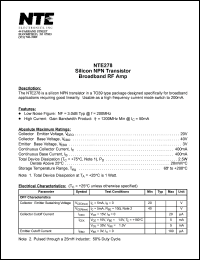 NTE278 Datasheet
