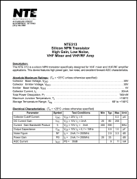 NTE313 Datasheet