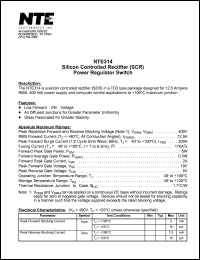 NTE314 Datasheet