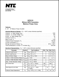 NTE315 Datasheet
