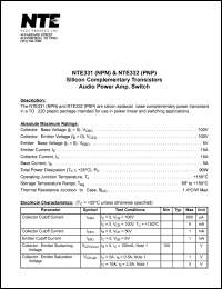 NTE332 Datasheet