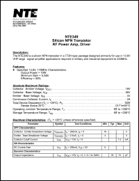 NTE349 Datasheet