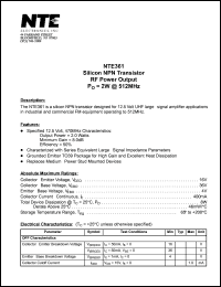 NTE361 Datasheet