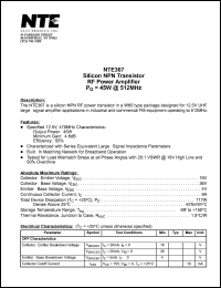 NTE367 Datasheet