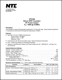 NTE368 Datasheet