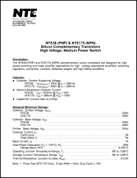 NTE38 Datasheet
