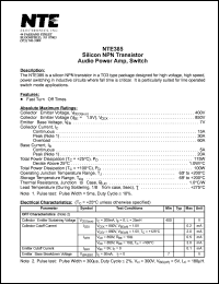 NTE385 Datasheet