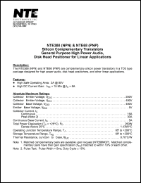 NTE68 Datasheet