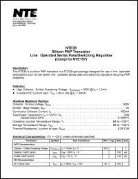 NTE39 Datasheet