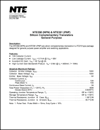 NTE391 Datasheet