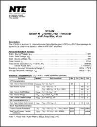 NTE452 Datasheet