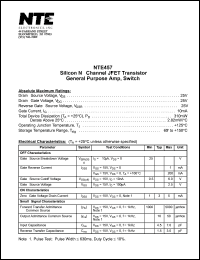 NTE457 Datasheet