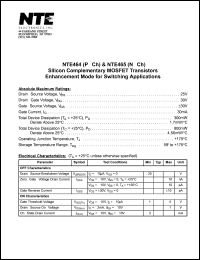 NTE465 Datasheet