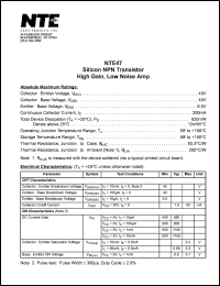 NTE47 Datasheet