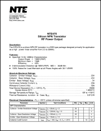 NTE470 Datasheet