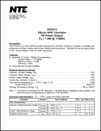 NTE472 Datasheet