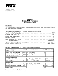NTE475 Datasheet