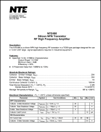 NTE486 Datasheet