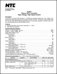 NTE51 Datasheet