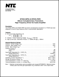 NTE55 Datasheet