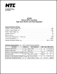 NTE56 Datasheet