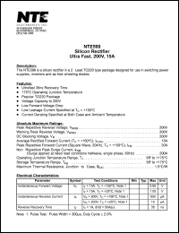 NTE599 Datasheet