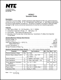 NTE617 Datasheet
