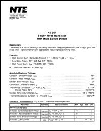 NTE64 Datasheet